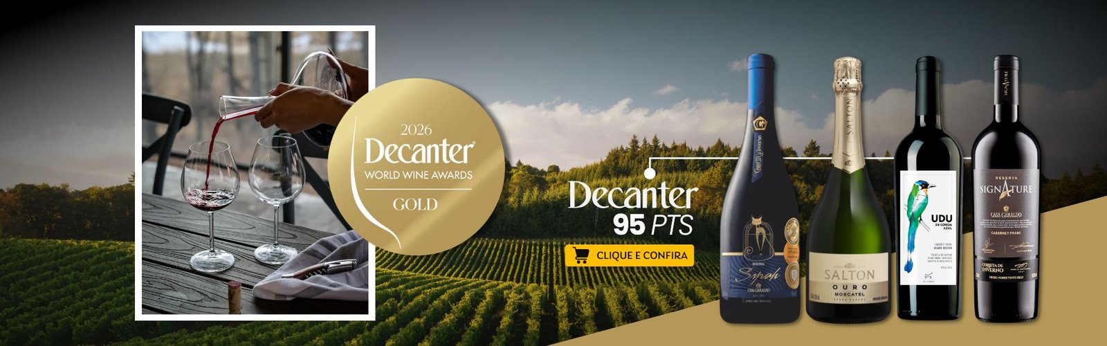 Seleção de vinhos premiados